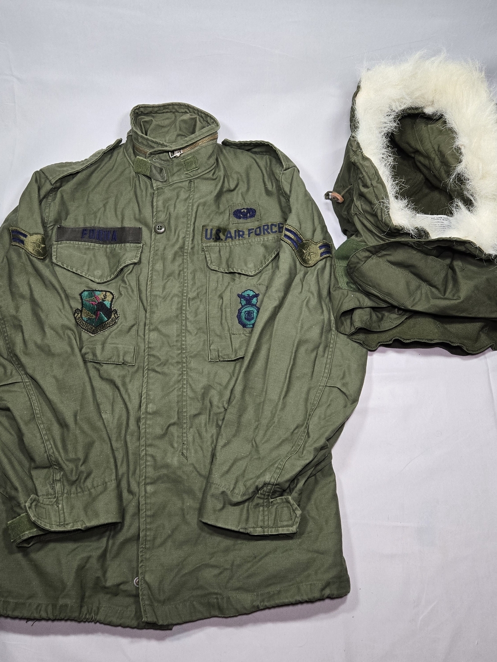 1978 Strategic Air Command M-65 Field Jacket Cold Weather Hood US Air Force